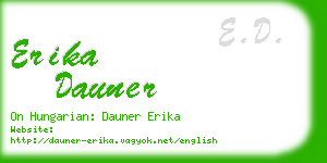 erika dauner business card